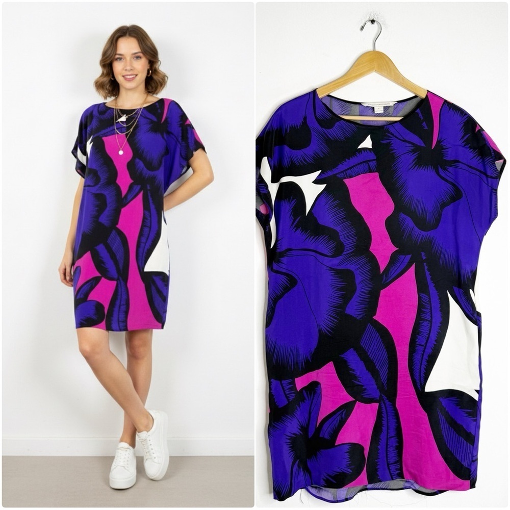 Diane von Furstenberg Harriet Silk Blend Floral Dress – Size Small